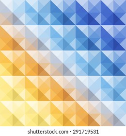 Herring-bone print. Abstract geometric background of colorful triangles. Triangular brick structure. Brickwork with a flow of color. Brochure cover backdrop template. Vector illustration