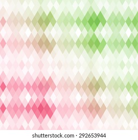 Herring-bone print. Abstract geometric background of colorful triangles. Triangular brick structure. Brickwork in watermelon color. Brochure cover backdrop template. Vector illustration