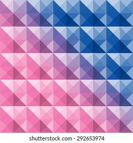 Herring-bone print. Abstract geometric background of colorful triangles. Triangular brick structure. Brickwork with a flow of color. Brochure cover backdrop template. Vector illustration