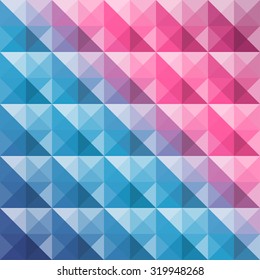 Herring-bone print. Abstract geometric background of colorful triangles. Triangular brick structure. Brickwork with a flow of color. Brochure cover backdrop template. Vector illustration