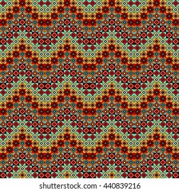 Herringbone seamless pattern. Chevron print, patchwork, carpet, rug, abstract geometric ornament. Background texture, medallion, tile, waves, zig zag shapes