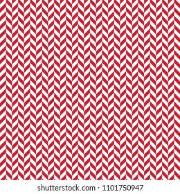 Herringbone Seamless Pattern - Classic red and white herringbone texture