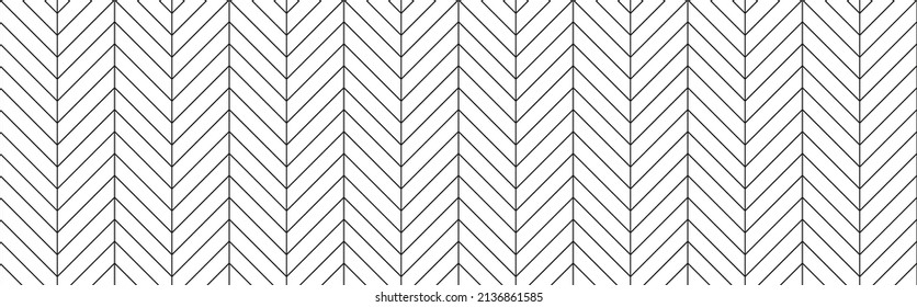 Herringbone seamless pattern. Floor tile. Herring bone texture. Outline cladding surface. Ceramic check print. Classic tessellation grid. Paving banner. Scandinavian subway panel. Vector illustration