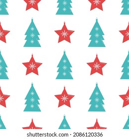 Herringbone and star pattern for use in web design. Vector isolated image for gift packaging design