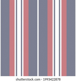 Herringbone stripe pattern in navy blue, red, white. Classic textured vector design for flannel shirt, trousers, dress, skirt, gift paper, other modern autumn winter fashion textile background print.