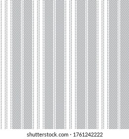 Herringbone stripes pattern vector in grey and white. Seamless for cotton or flannel shirt, bedding, pillow, trousers, skirt, packaging, wrapping, or other modern textile print.