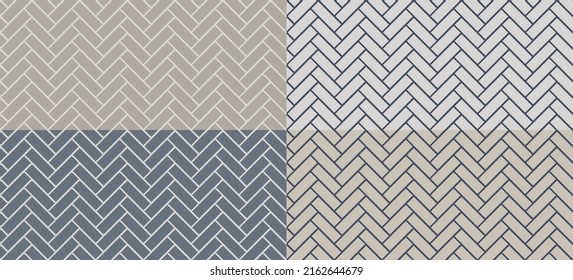 Herringbone Tile Patterns Diagonal Grey Ceramic Stock Vector (Royalty ...