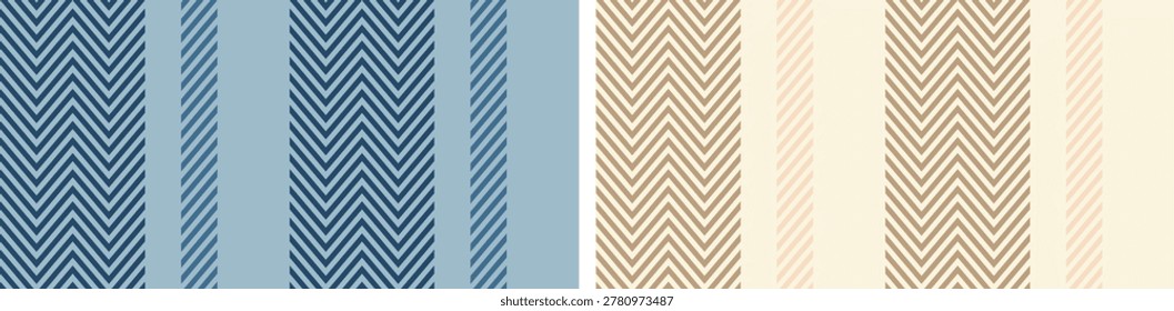 herringbone vertical stripes pattern set.fashion for textile design.colorful textured vertical retro stripes for dress or other summer textile print.