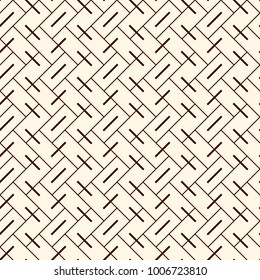 Herringbone wallpaper. Abstract parquet background. Seamless surface pattern with repeated rectangular tiles. Classic geometric ornament. Digital paper, textile print, page fill. Vector art