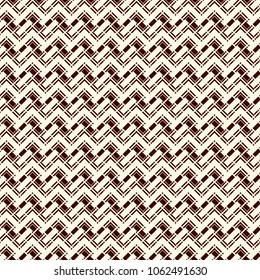 Herringbone wallpaper. Abstract parquet background. Seamless surface pattern with repeated rectangular tiles. Modern geometric ornament. Zig zag digital paper, textile print, page fill. Vector art