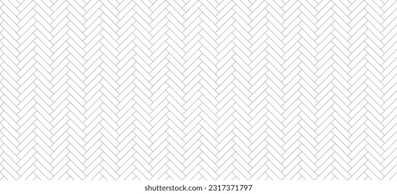 Herringbone wallpaper, floor, kitchen vector seamless tile pattern. Simple scandinavian ceramic zigzag print banner.