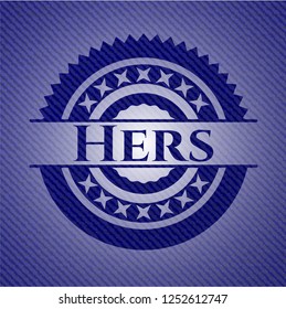 Hers emblem with jean high quality background