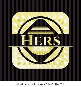 Ihr goldenes Emblem. Vektorillustration Illustration. Detaillierte Angaben.