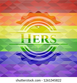 Hers lgbt colors emblem 