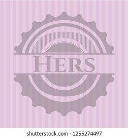 Hers retro pink emblem