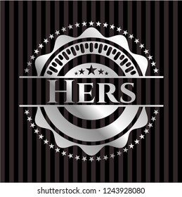 Hers silvery badge or emblem