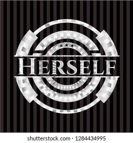 Herself silvery badge or emblem