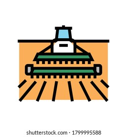 hervesting machine color icon vector. hervesting machine sign. isolated symbol illustration