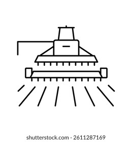 hervesting machine line icon vector. hervesting machine sign. isolated contour symbol black illustration