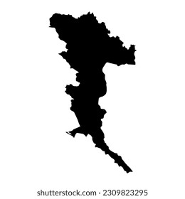 Herzegovina Neretva canton map, administrative district of Federation of Bosnia and Herzegovina. Vector illustration.