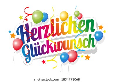 Herzlichen Glückwunsch, 
Congratulations in german language