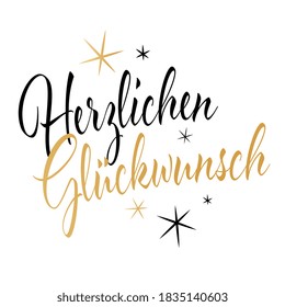 Herzlichen Glückwunsch, 
Congratulations in german language