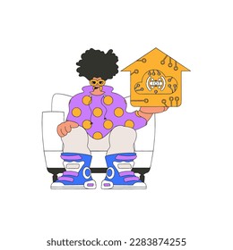 He's got the IoT symbol securely grasped in his hands.