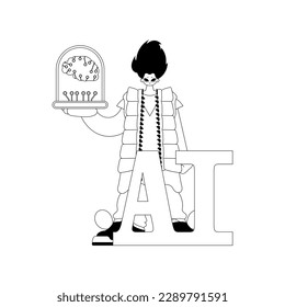 He's griping an AI model of vector linear type