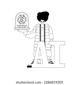 He's gripping a machine learning vector in his palms, manmade design