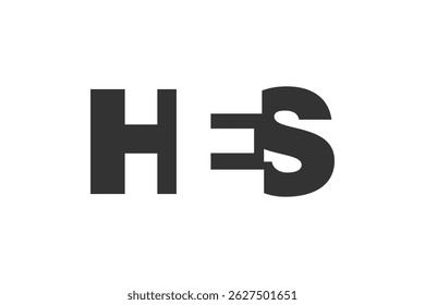 HES logo design. Initial letter H E S bold font style for tech startups, consulting, corporate branding. Creative company name, headlines typography identity, trendy logotype. Vector illustration.