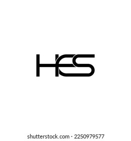 hes typography letter monogram logo design