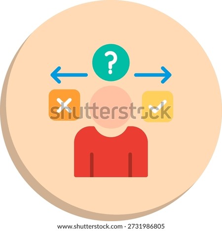 Hesitate Flat Circle Style Icon