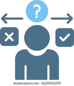 Hesitate Glyph Two Colour Icon