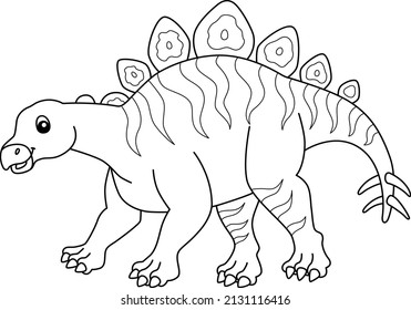 Hesperosaurus Coloring Isolated Page for Kids