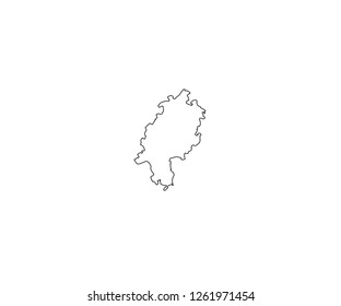 Hesse outline map Germany state 