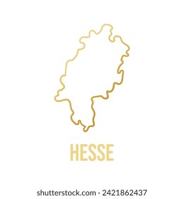Hesse state isolated outline soft edges map