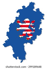 Hessen map with lion