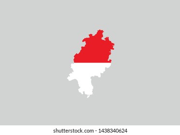 Hessen outline map Germany flag national symbol republic emblem state