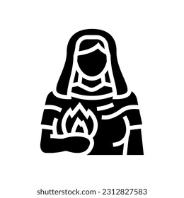 hestia greek god ancient glyph icon vector. hestia greek god ancient sign. isolated symbol illustration