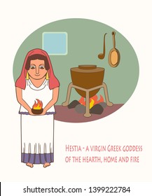 Hestia virgin Greek goddess of the hearth, home and fire