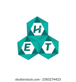HET creative minimalist letter logo. HET unique vector initials alphabet letter logo design
