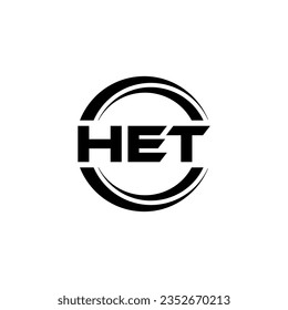 Conception du logo HET, Inspiration pour une identité unique. Élégance moderne et design créatif. Filigrer votre réussite avec le logo Striking this