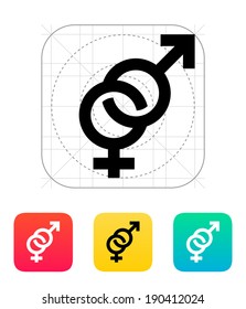 Hetero icon. Vector illustration.