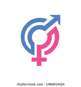 Hetero Sexual Logo vector design template