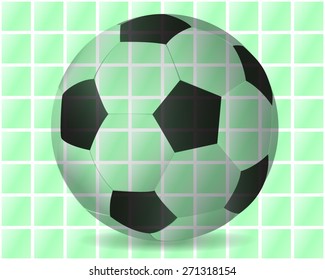 heterogeneous background with the image of a soccer ball 