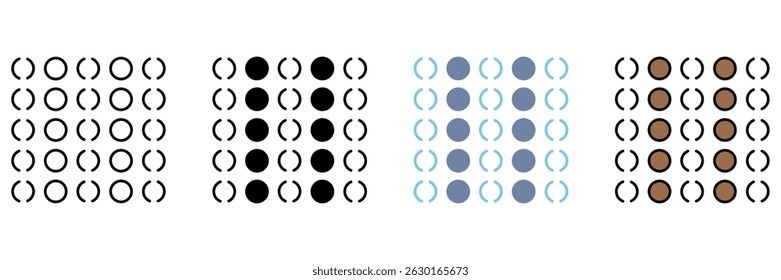 Icono de línea de concepto HETEROGÉNEO. Ilustración de elemento simple.