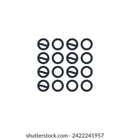 icono heterogéneo. vector.Curso editable.Signo de estilo lineal para uso de diseño web,logotipo.Ilustración de símbolo.