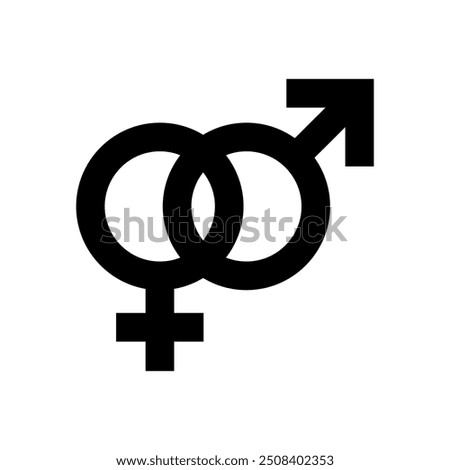 Heterosexual, gender icon, vector design