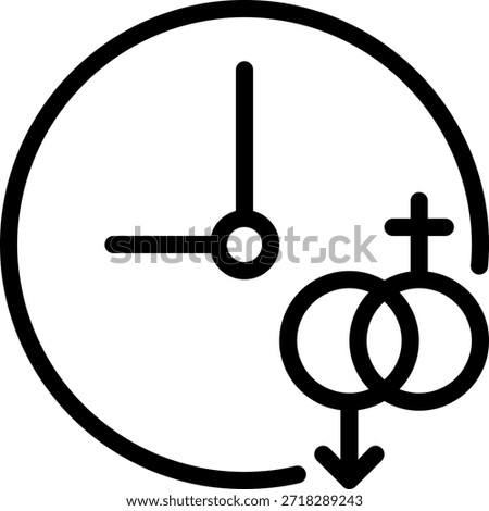heterosexual line icon illustration vector