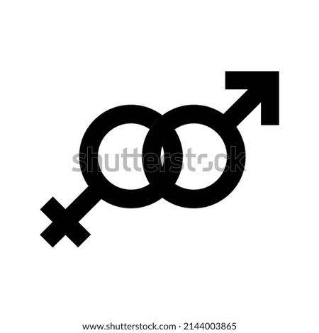 Heterosexual pair gender sign vector icon